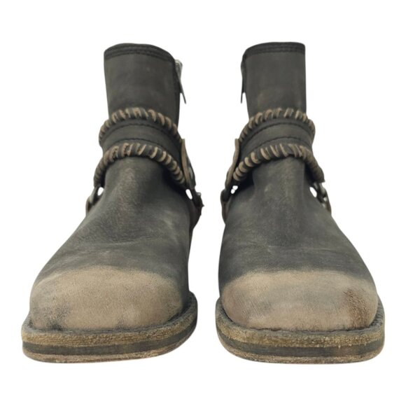 Free People Stony Desert Ankle Boot Womens 6.5 Harness Leather Western Booties - Picture 3 of 16